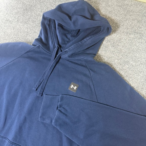 Under Armour Coldgear Hoodie Mens XL Extra Large Blue Pullover Sweatshirt - Picture 1 of 8